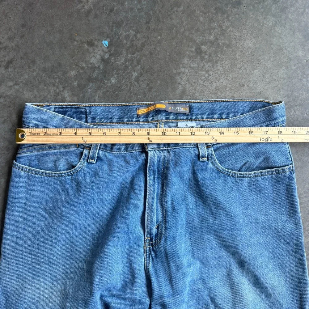Vtg Levis Silver Tab Denim Jeans Size 34x31 Low And Loose Y2K 90s Baggy Wide Leg